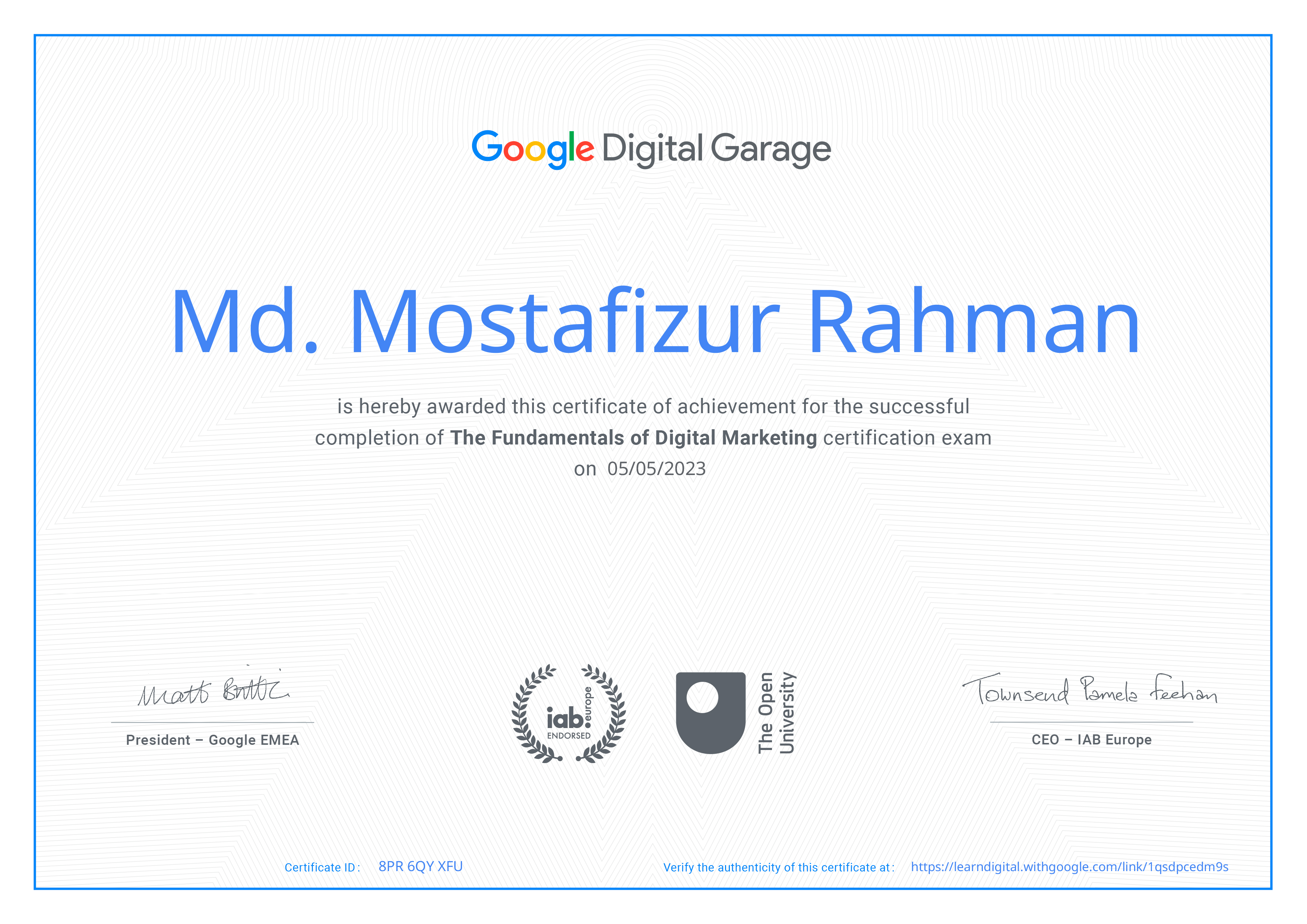 certificate google